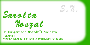 sarolta noszal business card